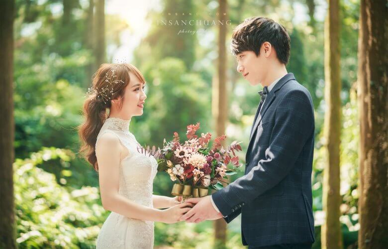 {婚攝英聖 |自主婚紗 }~Jason+Anita森林系婚紗-花卉試驗中心-冷水坑-陽明山黑森林-真愛桃花源-造型 : 晼屏