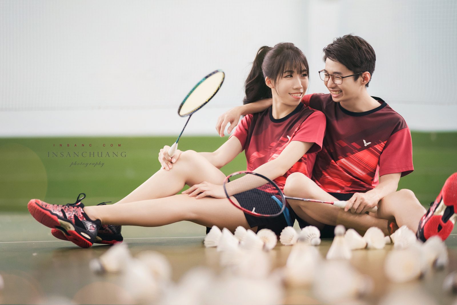 {婚攝英聖 |自主婚紗 }~ 阿之+阿芳羽球運動婚紗-大熊櫻花林-造型: 崔羿樂
