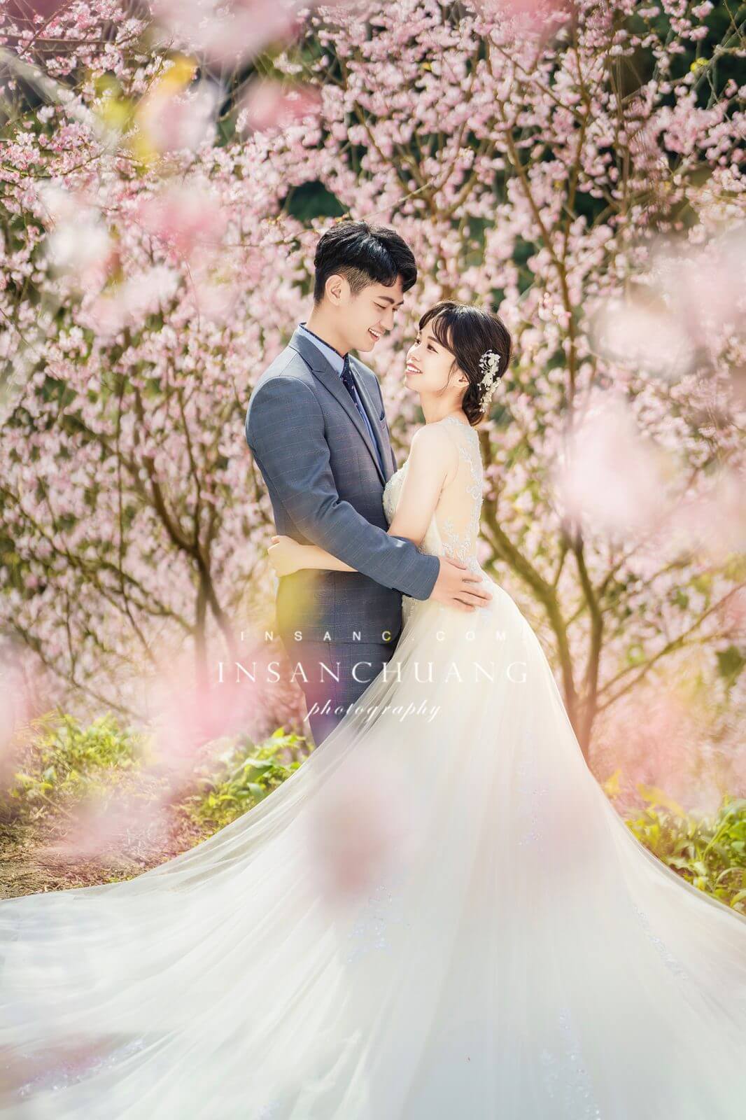 {婚攝英聖 |自主婚紗 }維中+筱琦櫻花婚紗-大熊櫻花林-造型：Cherie品彤