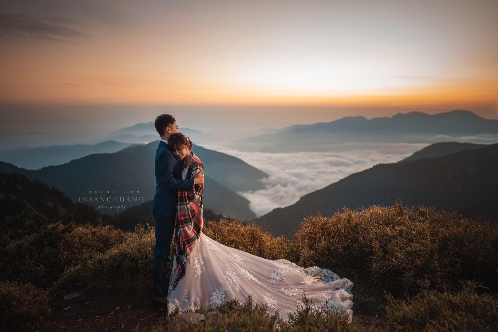{婚攝英聖 |自主婚紗} 子軒+思羽合歡山婚紗夕陽雲海日出婚紗攝影-高山婚紗-造型:崔羿樂