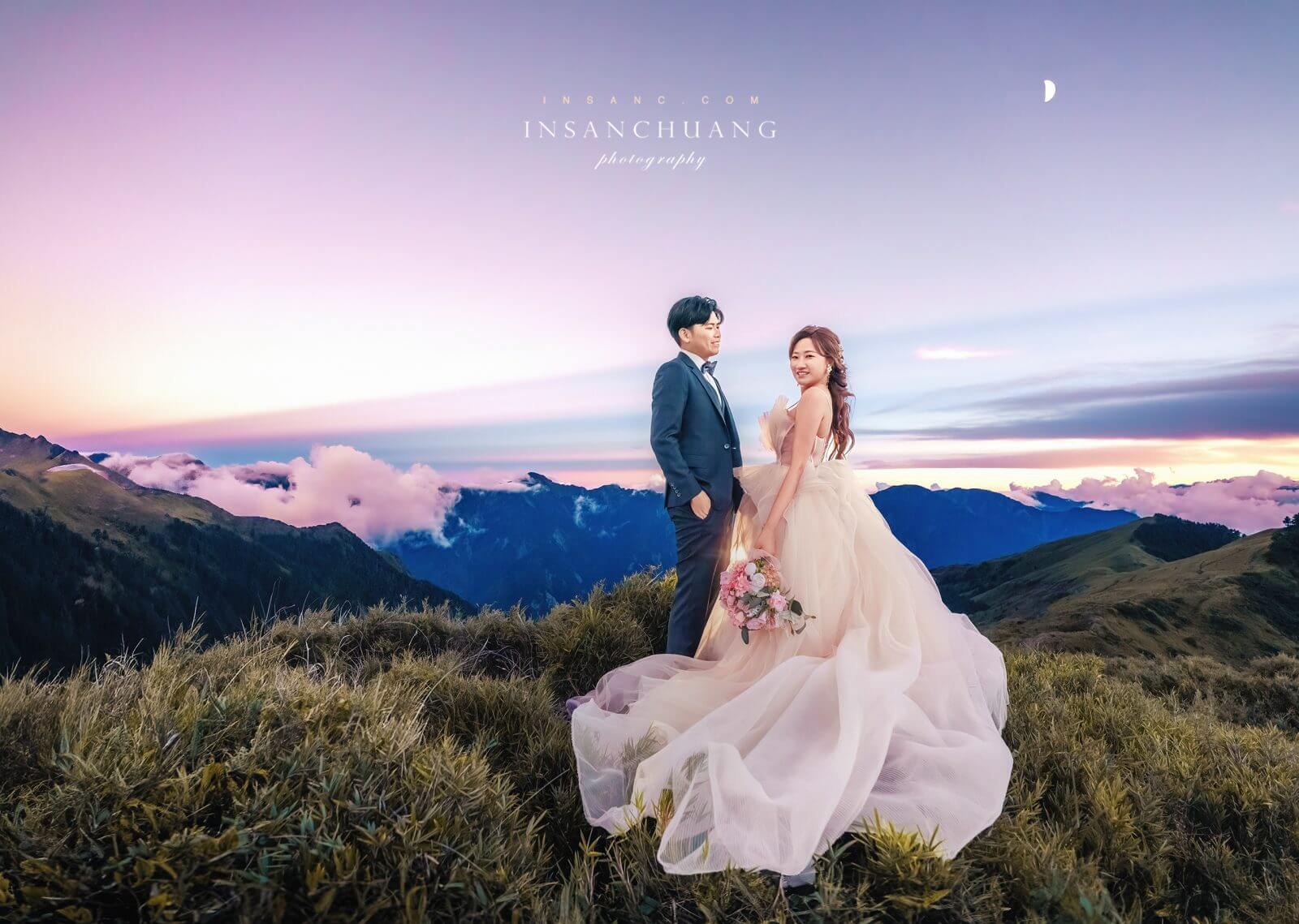 {婚攝英聖|自主婚紗}煜智+楊楊合歡山高山婚紗-夕陽雲海日出婚紗攝影-造型:朵咪