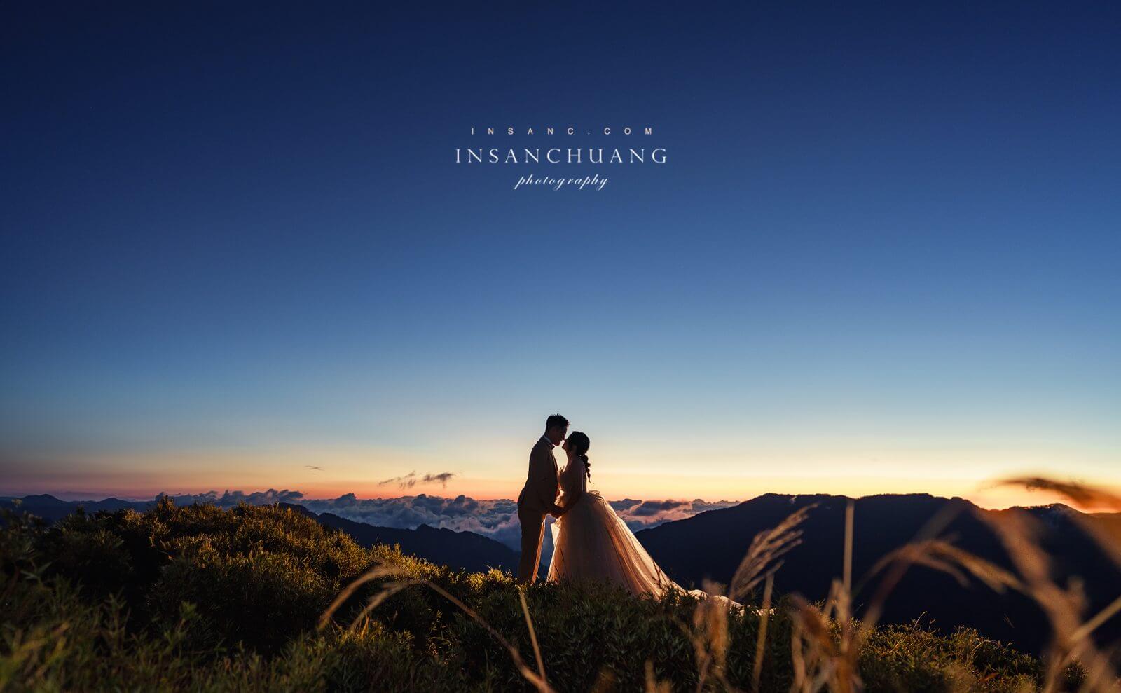 {婚攝英聖 |自主婚紗}York+Mimi合歡山婚紗-夕陽日出婚紗攝影-高山婚紗-中式禮服棚拍-造型:朵咪