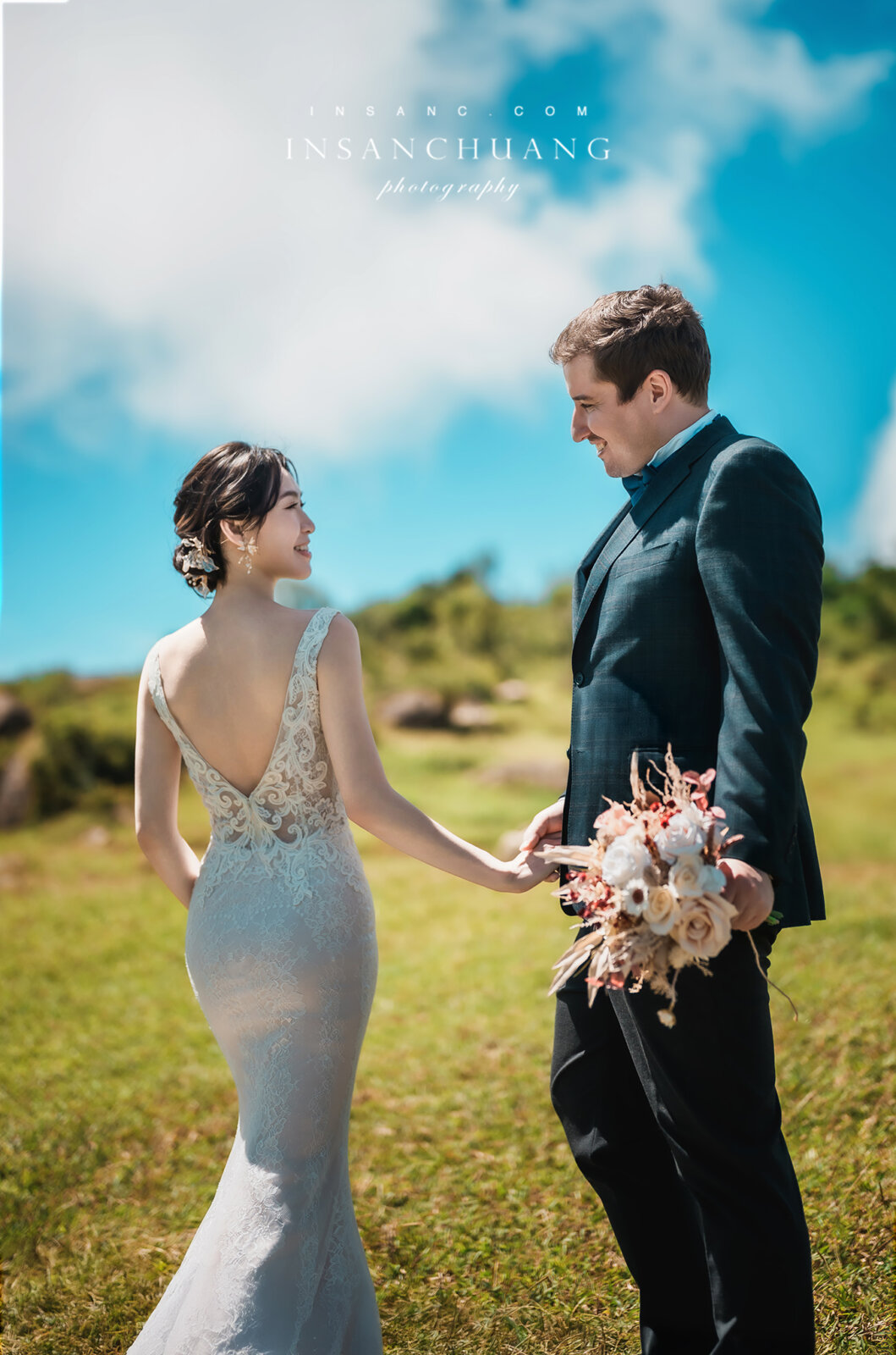 從紐約飛來的夢想：Jessie + Ross 台灣婚紗之旅-造型:朵咪