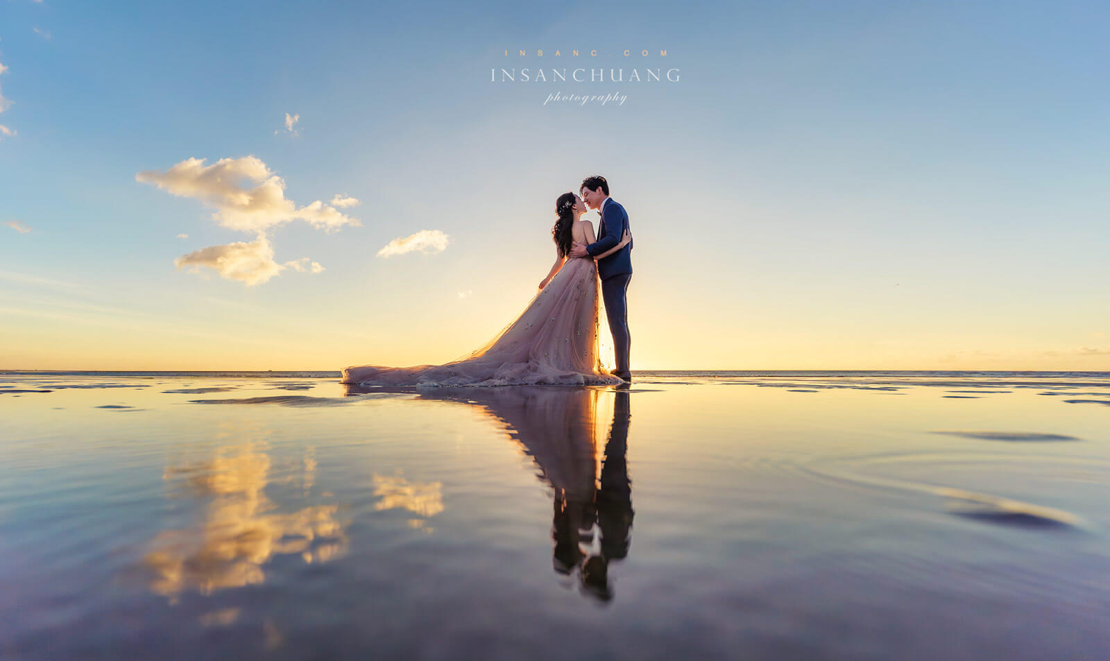 海邊婚紗攝影|夕陽逆光下的浪漫電影 2 婚攝英聖-婚禮記錄-婚紗攝影-英聖攝影 00023