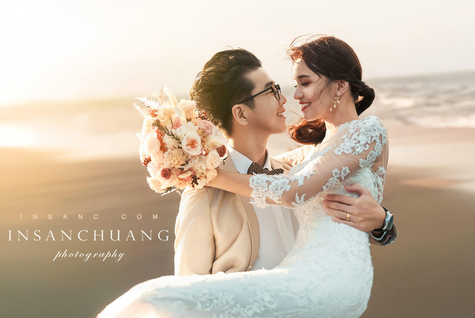 海邊婚紗攝影|夕陽逆光下的浪漫電影 8 婚攝英聖-婚禮記錄-婚紗攝影-英聖攝影 00032