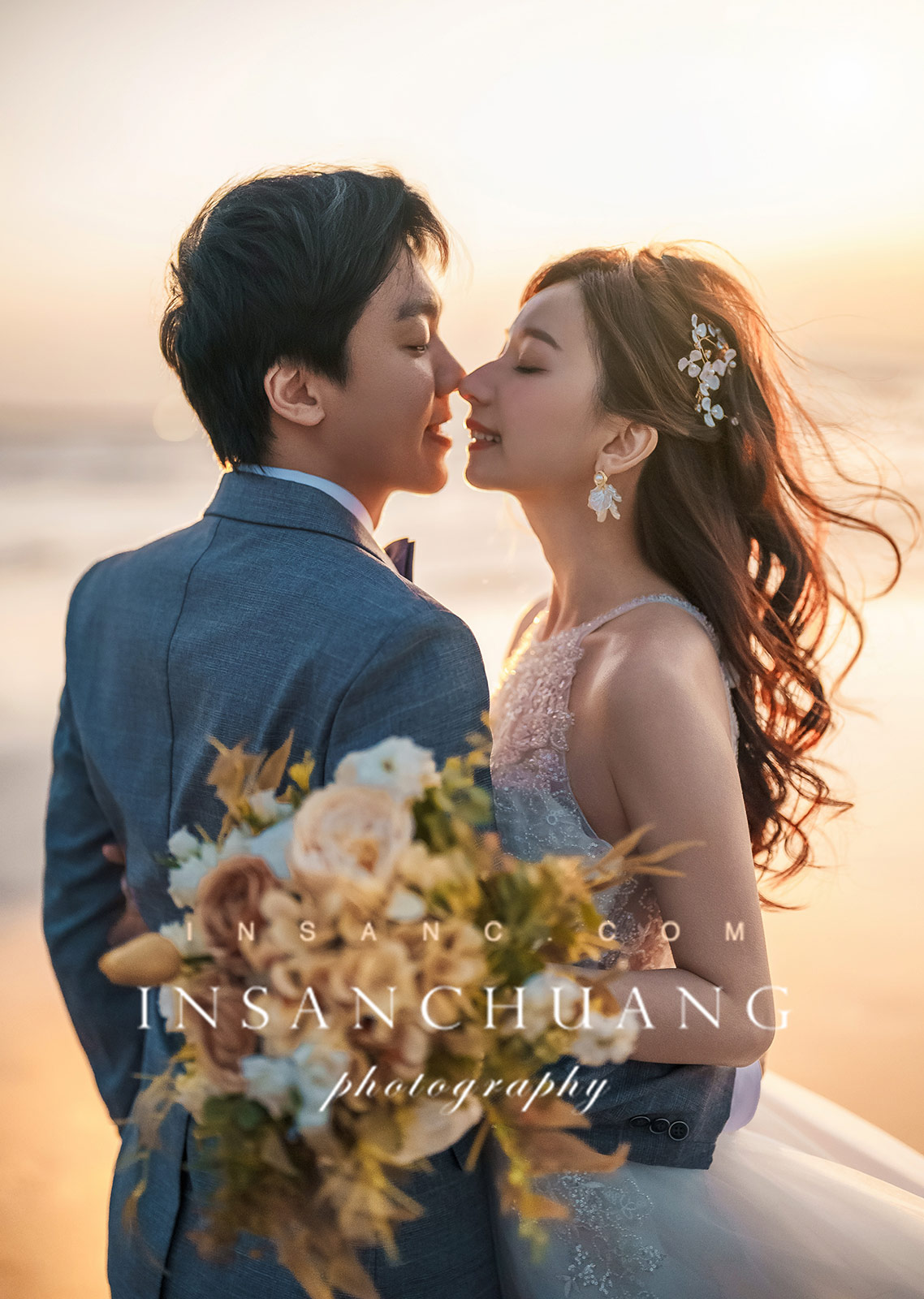 海邊婚紗攝影|夕陽逆光下的浪漫電影 6 婚攝英聖-婚禮記錄-婚紗攝影-英聖攝影 00035
