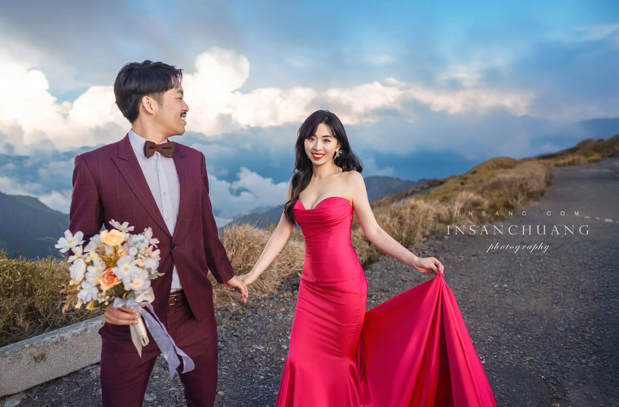 大膽玩色：Alex+恩菱合歡山高山婚紗-造型:朵咪 婚攝英聖