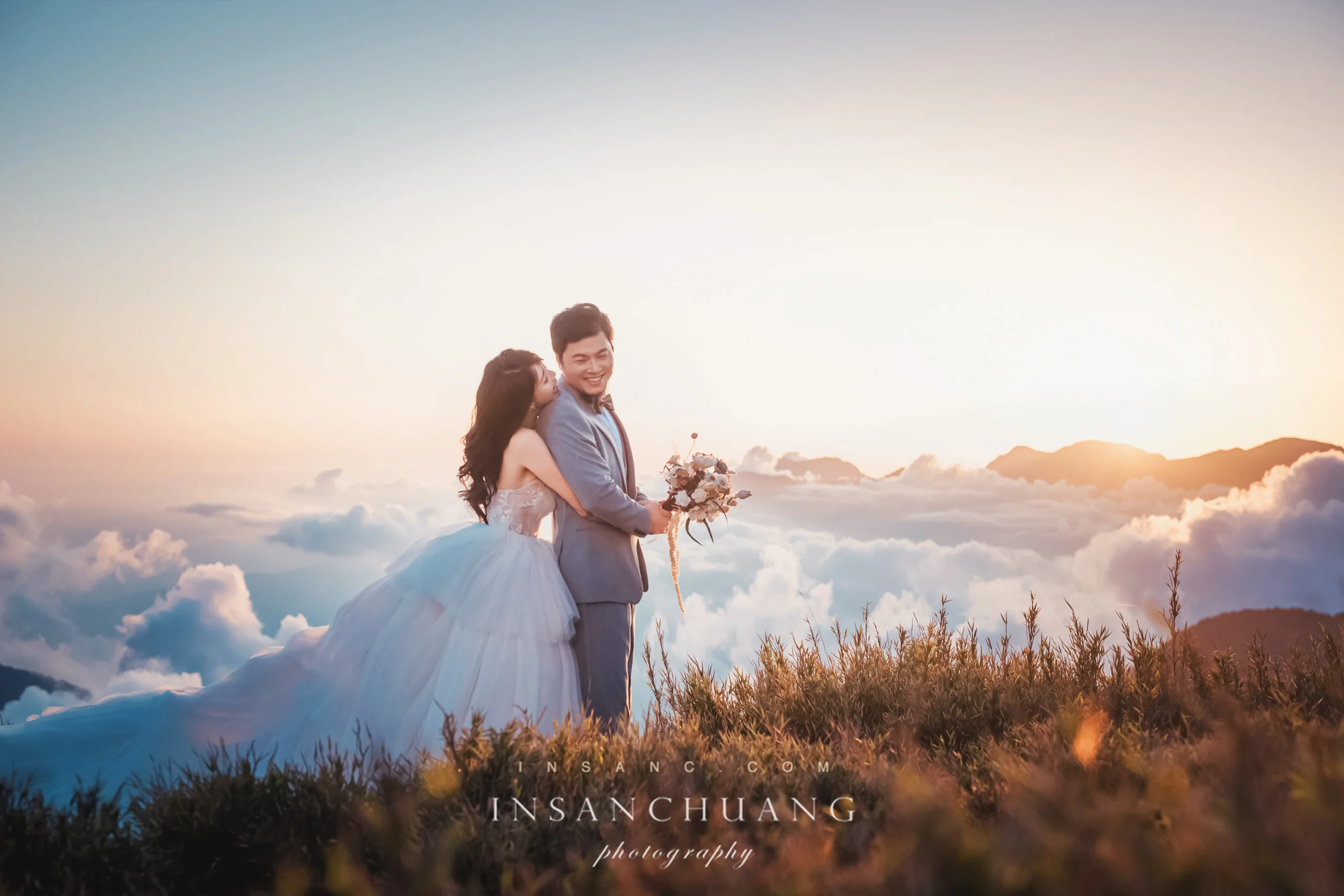 {婚攝英聖|自主婚紗}Justy+Mina合歡山高山婚紗-夕陽星空日出雲海婚紗攝影-造型:崔羿樂 婚攝英聖