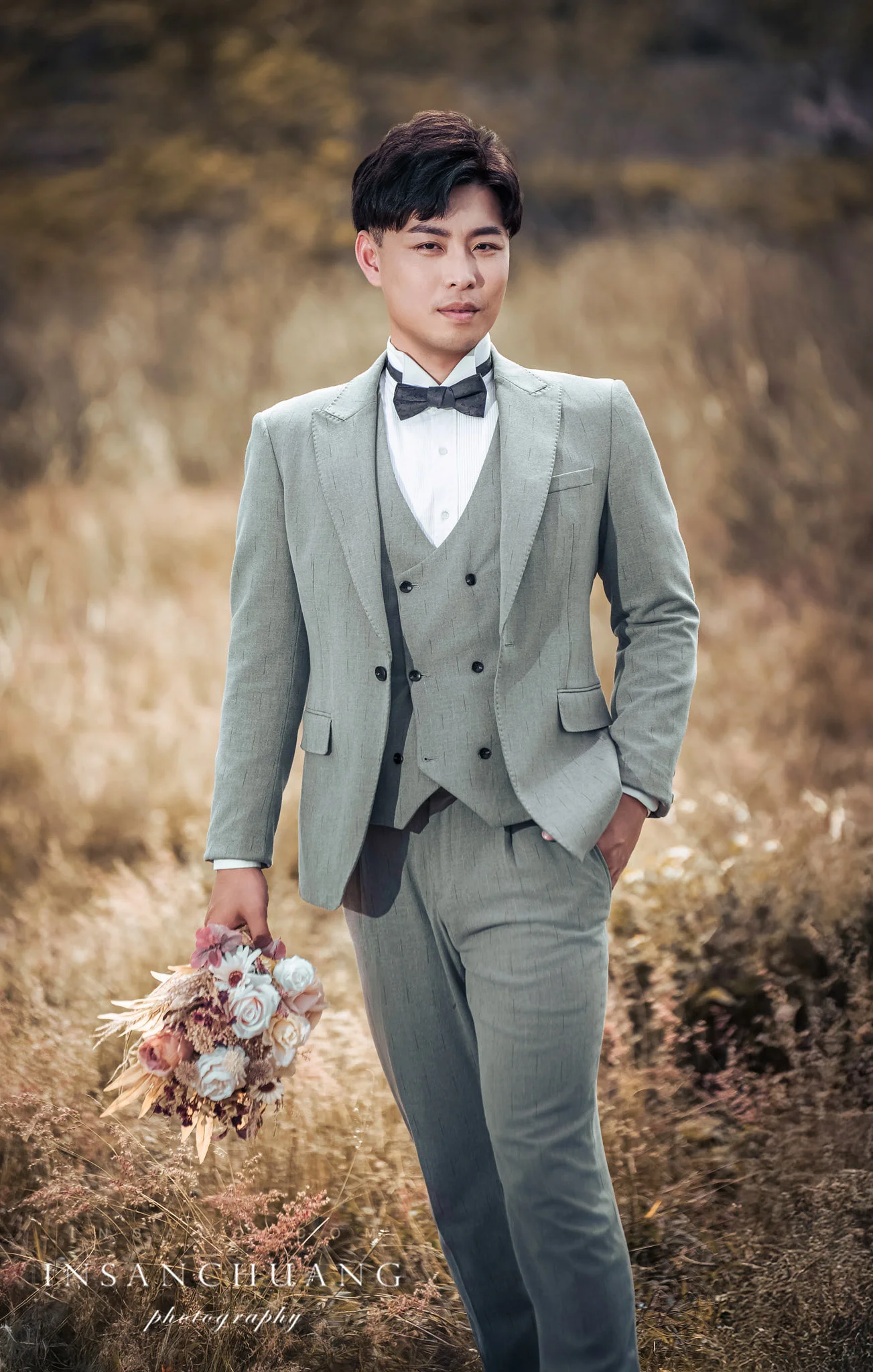 這場婚紗有個特別嘉賓：Nick＆小晴+ 貓主子-造型:朵咪 婚攝英聖