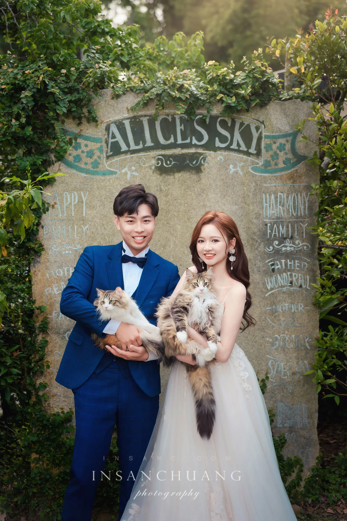 這場婚紗有個特別嘉賓：Nick＆小晴+ 貓主子-造型:朵咪 婚攝英聖