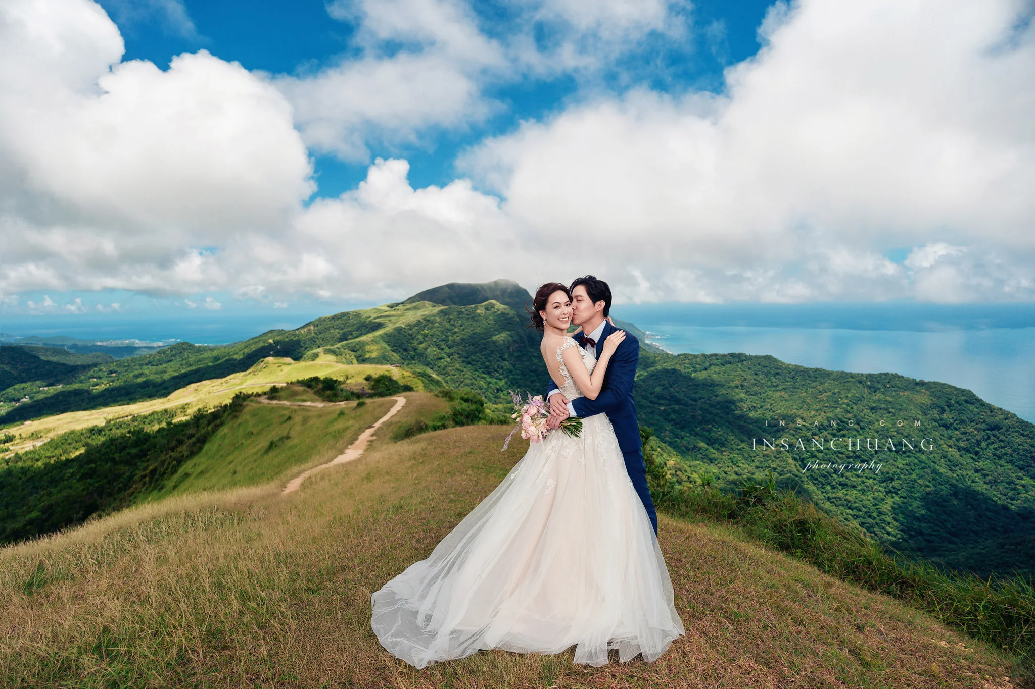 {婚攝英聖|自主婚紗}Victor+Tiffany婚紗-桃源谷-望谷瀑布-東北角神秘海岸-洲子灣海灘-造型:朵咪 婚攝英聖