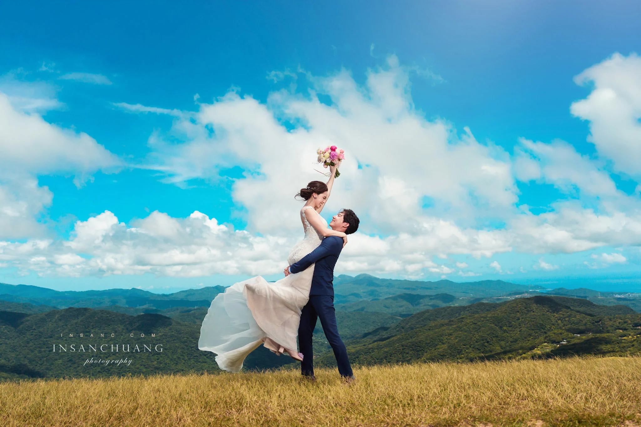 {婚攝英聖|自主婚紗}Victor+Tiffany婚紗-桃源谷-望谷瀑布-東北角神秘海岸-洲子灣海灘-造型:朵咪 婚攝英聖