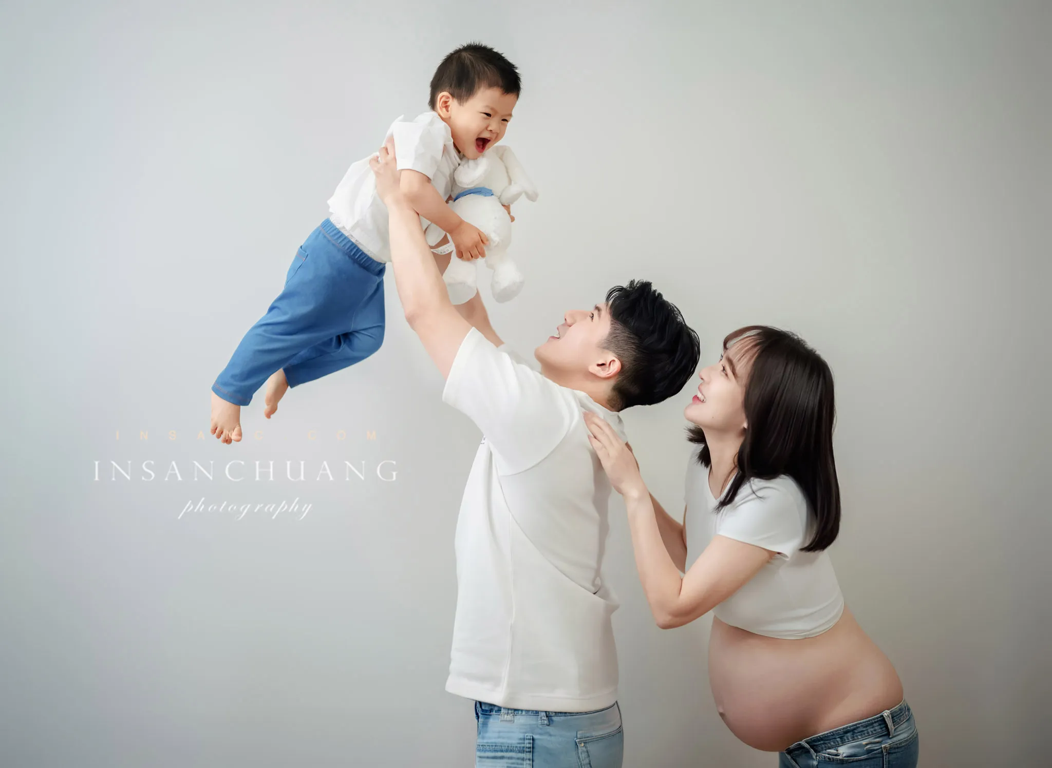 {婚攝英聖|孕婦寫真}文萍2寶全家福 婚攝英聖