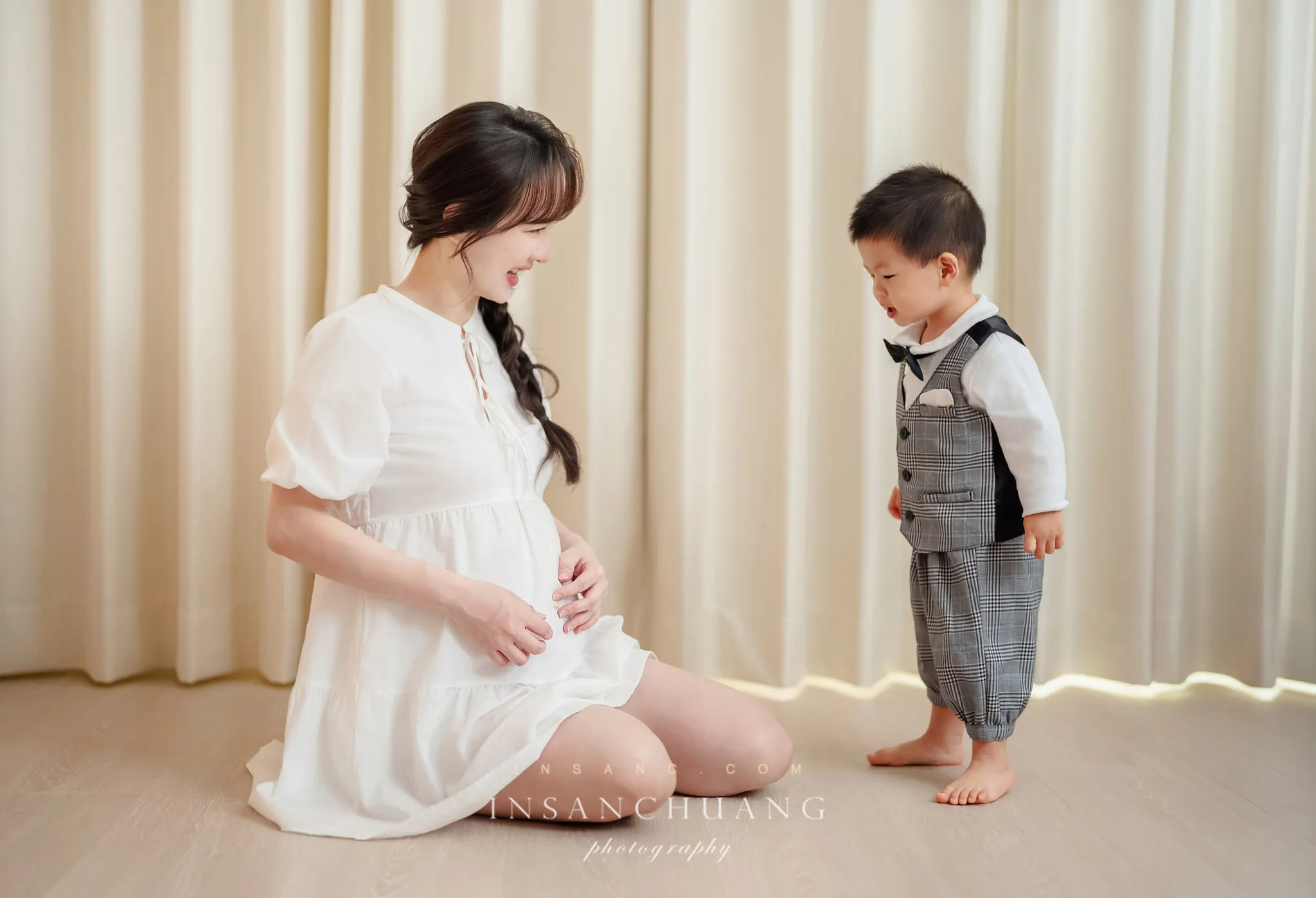 {婚攝英聖|孕婦寫真}文萍2寶全家福 婚攝英聖