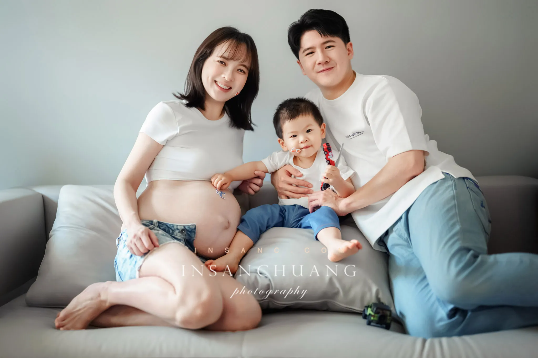 {婚攝英聖|孕婦寫真}文萍2寶全家福 婚攝英聖