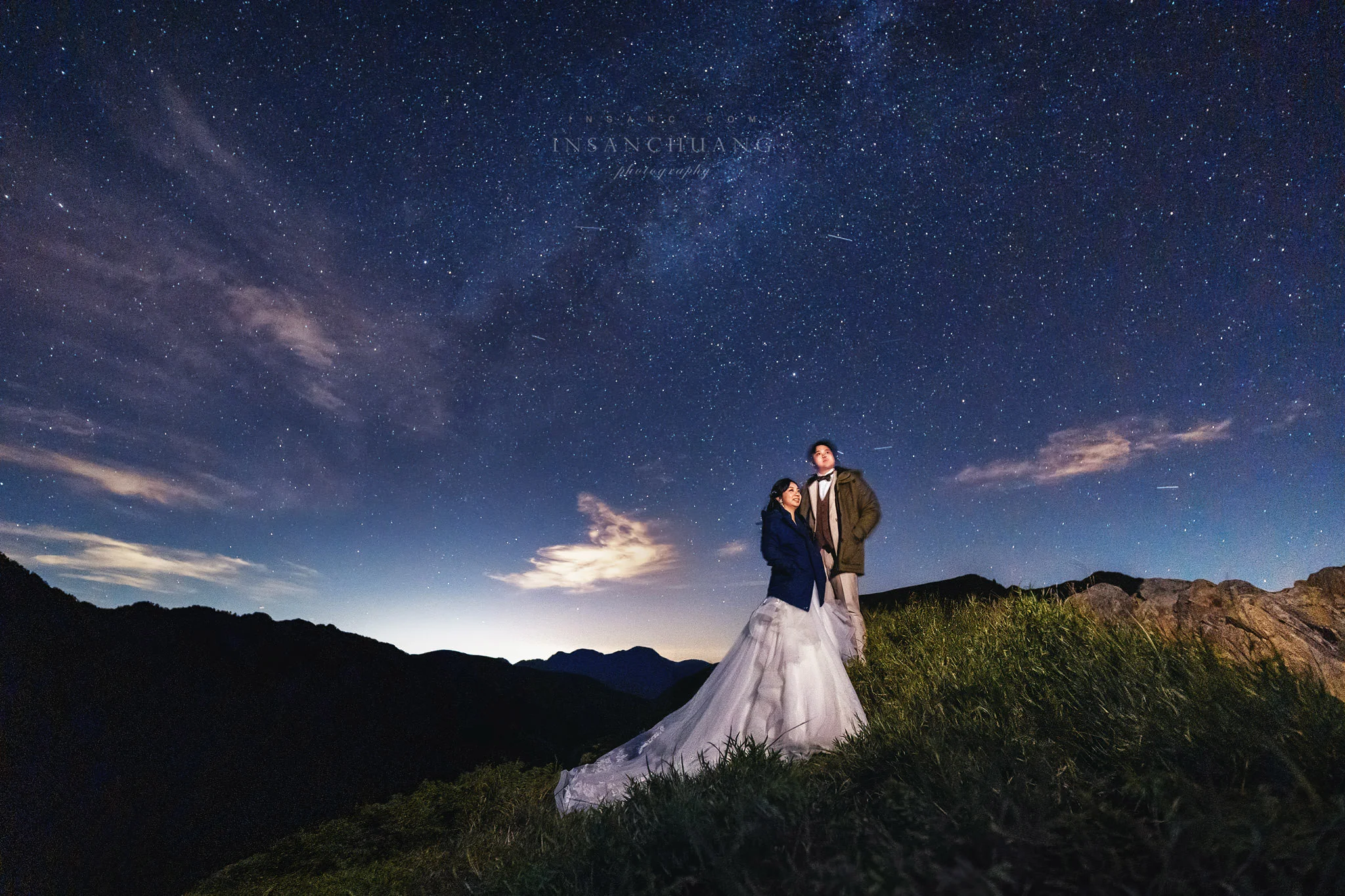 {婚攝英聖 |自主婚紗 }宗軒+芷伶合歡山婚紗-高山婚紗-星空日出婚紗攝影-青青草原-造型:朵咪 婚攝英聖
