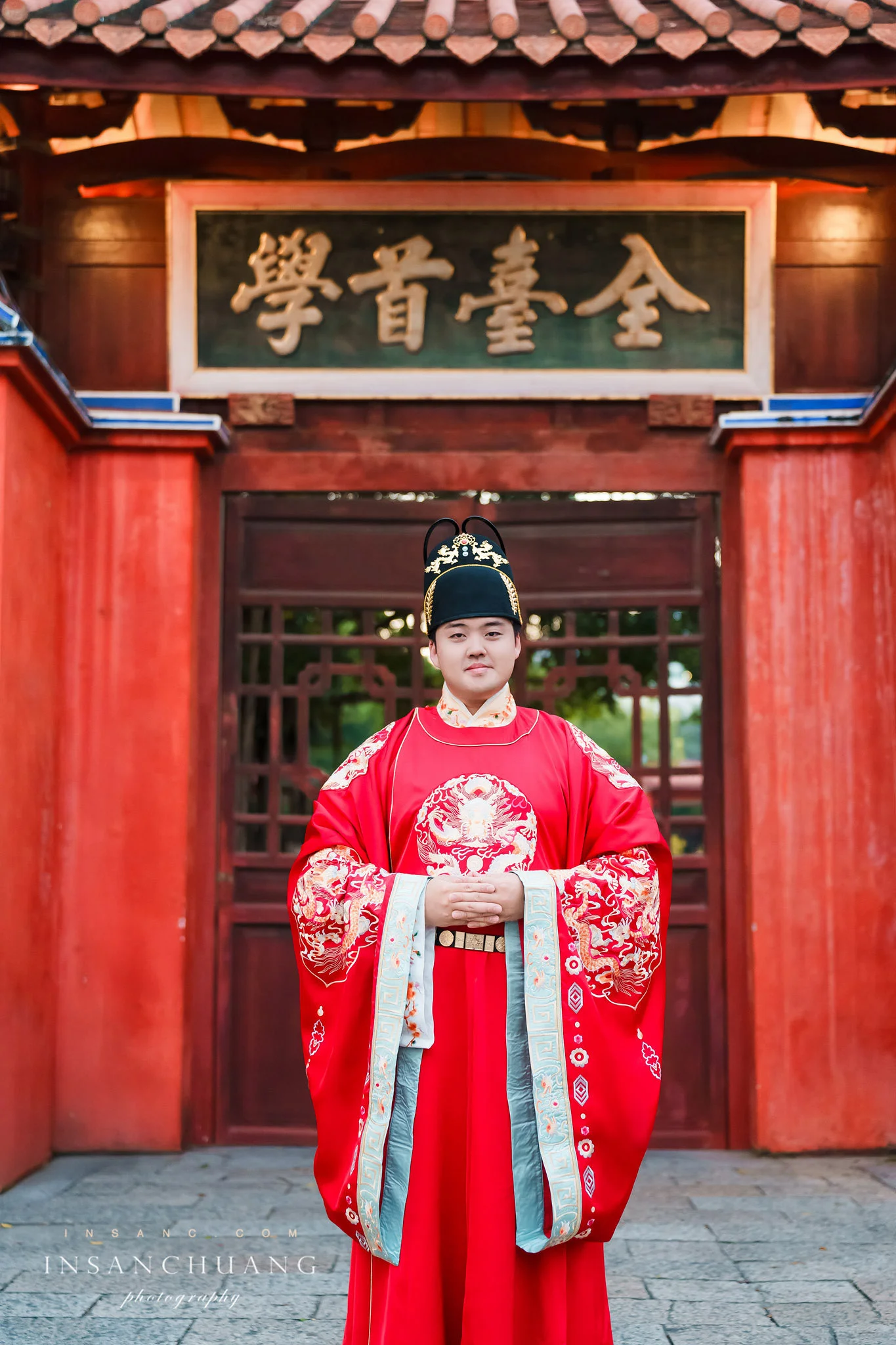 {婚攝英聖 |自主婚紗 }宗軒+芷伶漢服婚紗-古典婚紗-中式婚紗攝影-台南孔廟-造型:Yuki白色夢幻 婚攝英聖