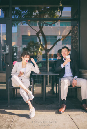 婚攝英聖自主婚紗甜蜜互動風格